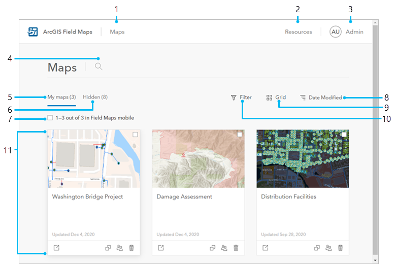 Maps page Maps page